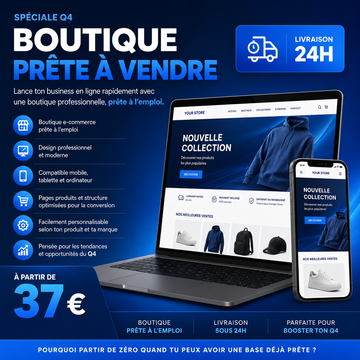 Boutique E-commerce clé en main